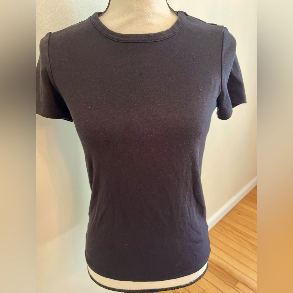 Black Short Sleeve Tee by Jones New York size medium